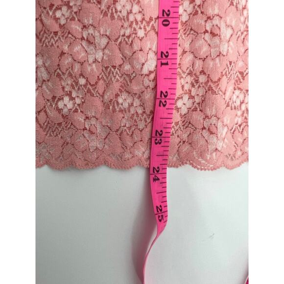Bandolino Woman Sheer Lace Pedal Pink V-Neck Camisole Size 2X Soft Girl Boho - Picture 5 of 6
